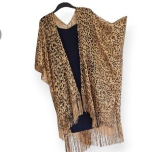 Cheetah Print Kimono Cover-up         ps